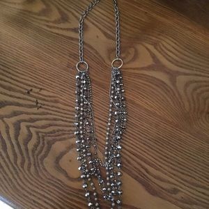 Silver beaded necklace
